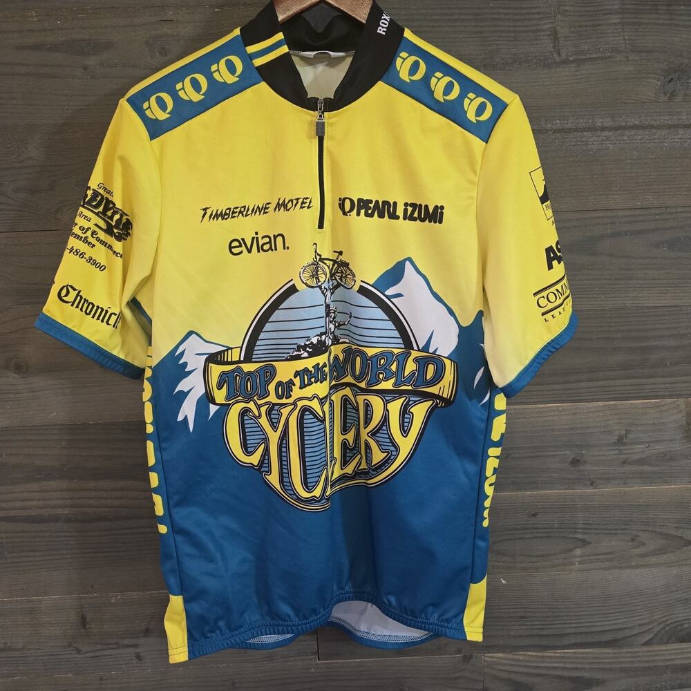Vintage 90s Pearl Izumi Leadville Colorado Cycling Jersey XL Melanzana USA